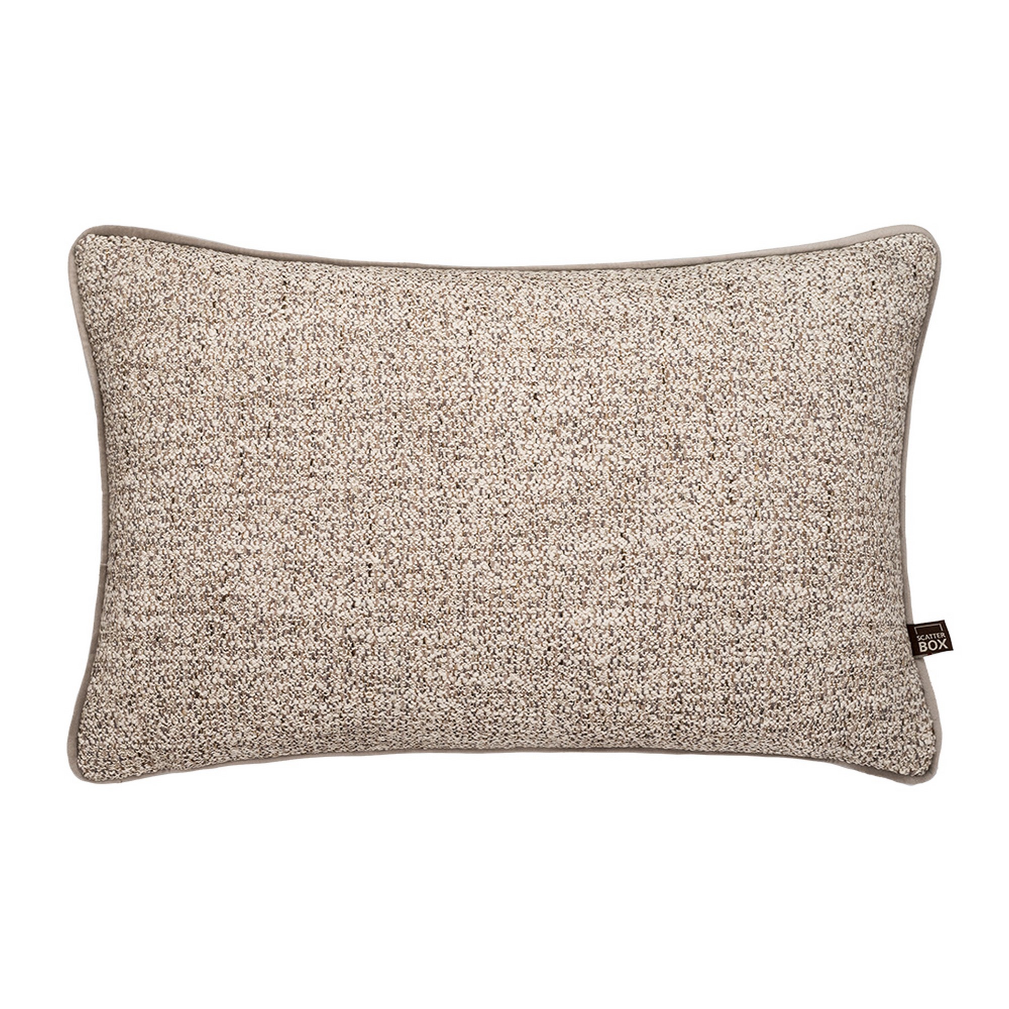 Leah Rustic Two Toned Bolster Cushion In Natural Brown